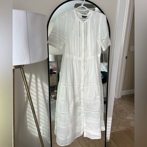 Gap White Dress. Sheer Cotton